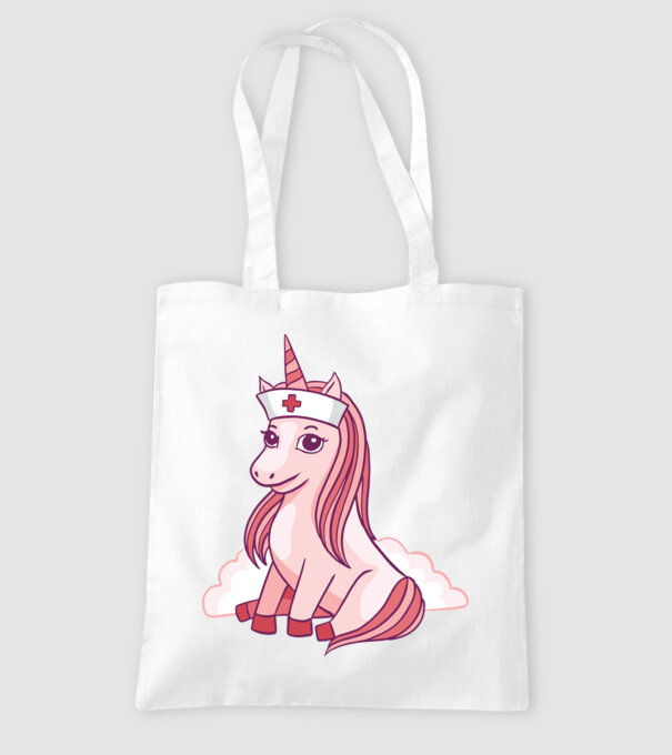 Îngrijitor unicorn model alb pe tricou