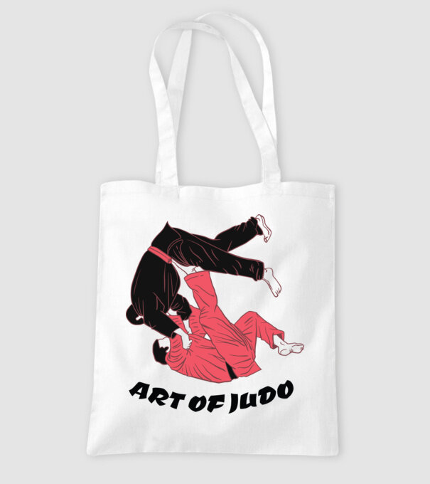 Art of Judo model alb pe tricou