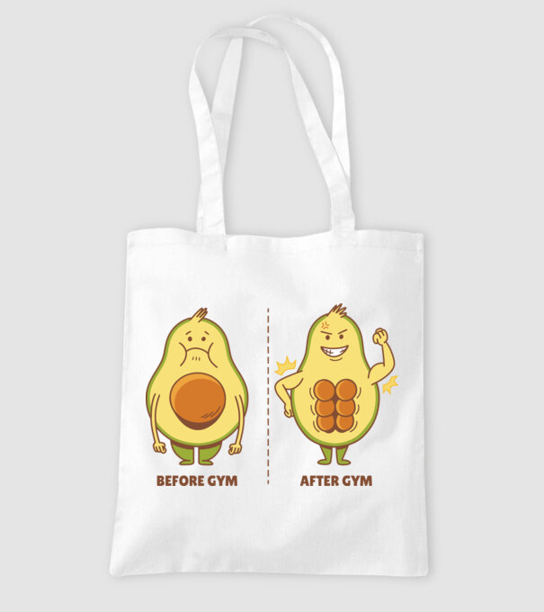 Antrenament Avocado model alb pe tricou