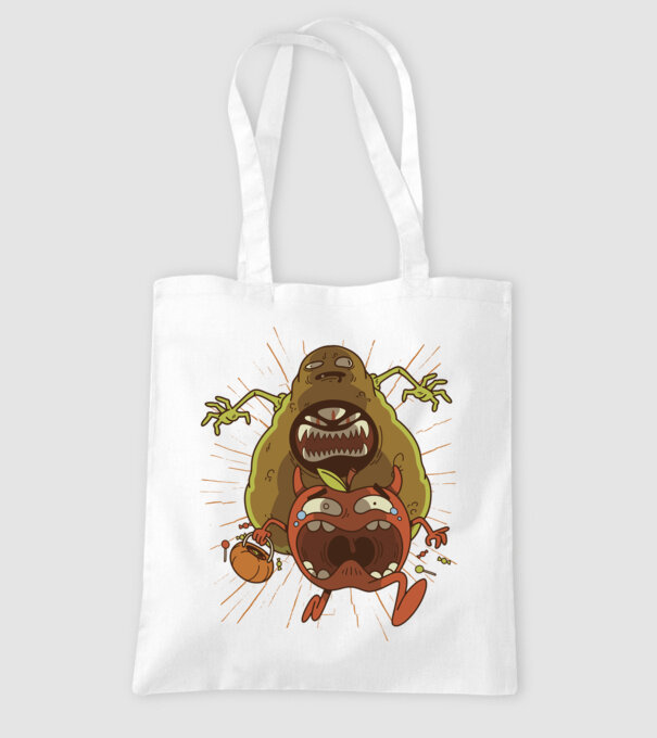 Monstru Avocado model alb pe tricou