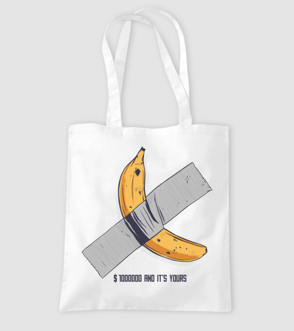 Ultima banană model alb pe tricou