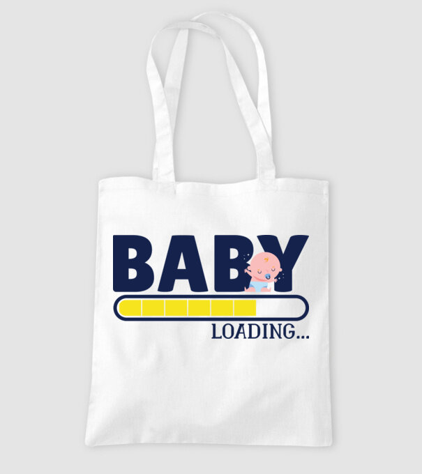 Baby is loading - tricou amuzant pentru mămici model alb pe tricou