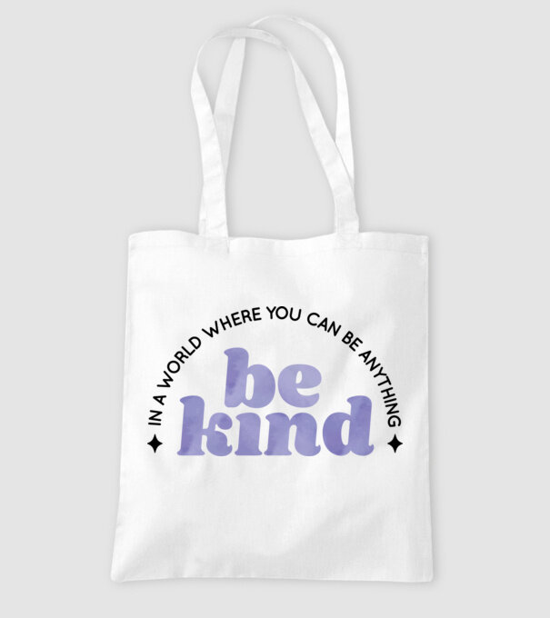 Be kind model alb pe tricou