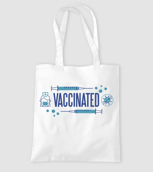 Sunt vaccinat model alb pe tricou