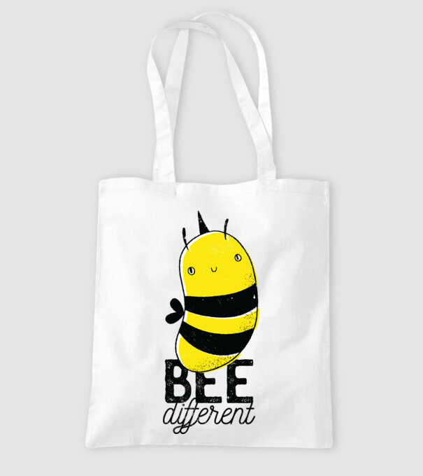 Bee different tricou albinuță model alb pe tricou