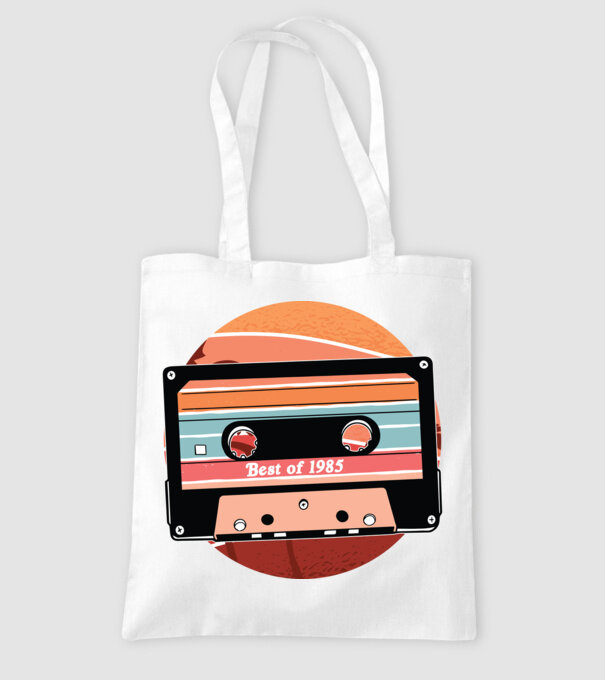 Best of 1985 retro Tape Birthday model alb pe tricou