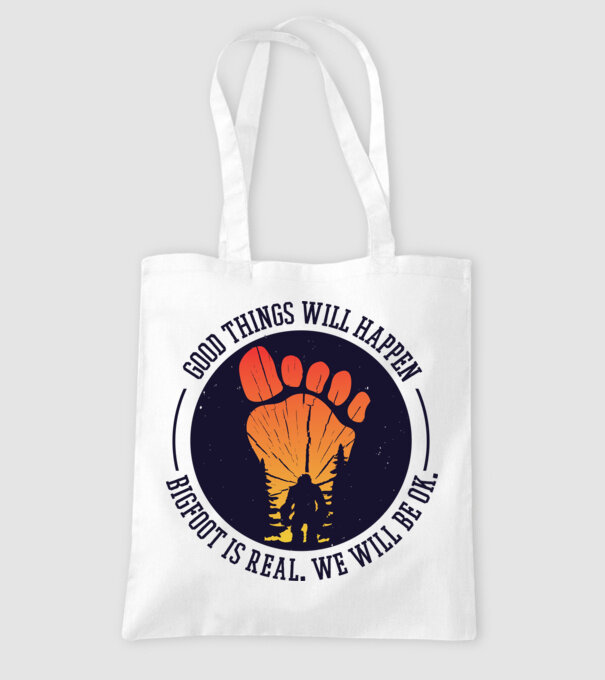 Bigfoot is real model alb pe tricou