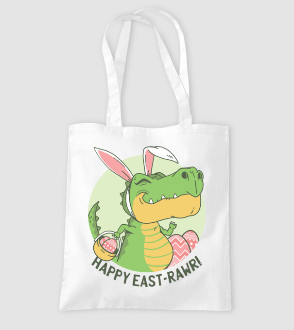 Paște Fericit tricou cu dinozaur model alb pe tricou
