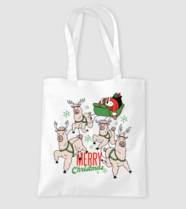Crăciun Fericit Moș Crăciun Leneș model alb pe tricou