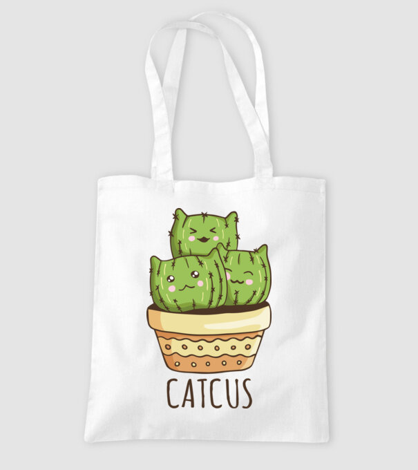 Catcus Pisică Cactus model alb pe tricou
