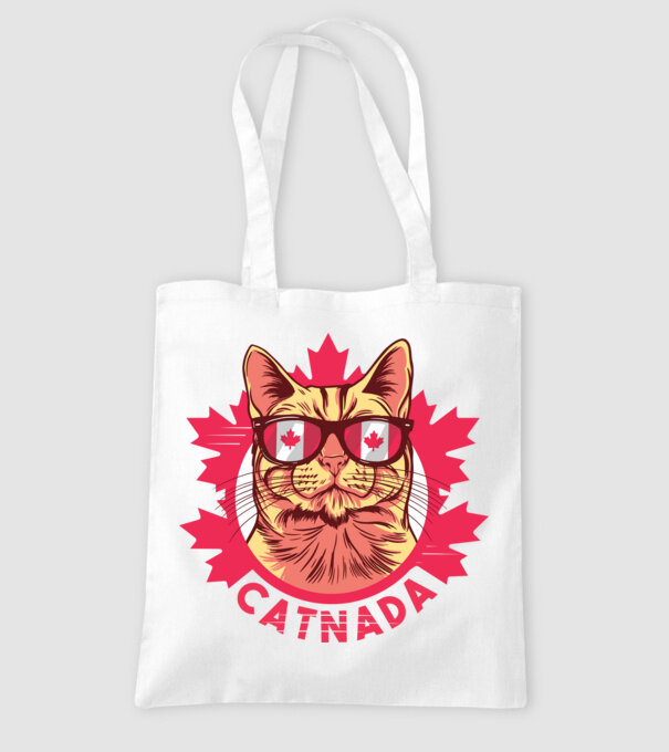 Catnada model alb pe tricou