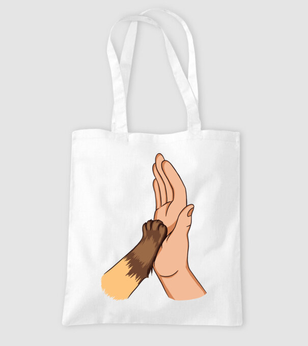 Labă de Pisică model alb pe tricou