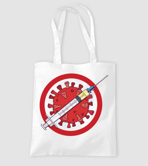 Vaccin virus (?) model alb pe tricou