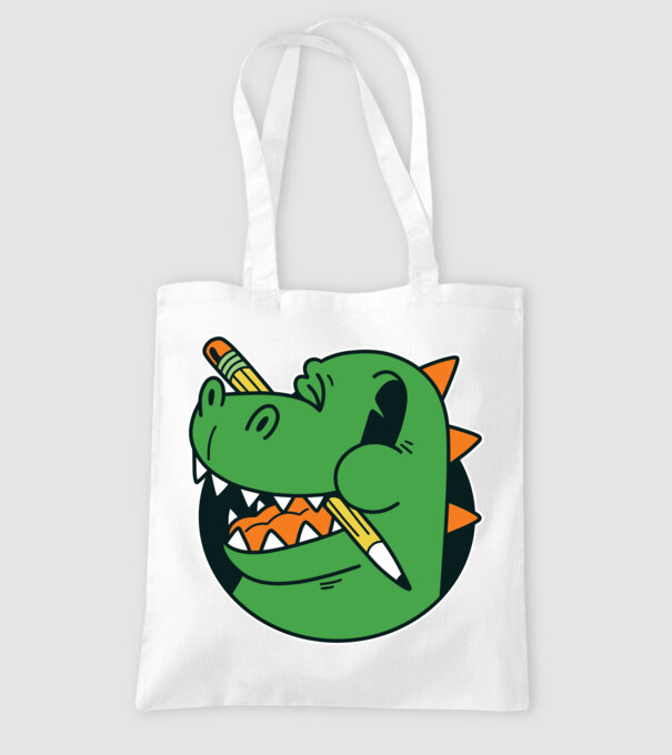 Elev Dinozaur drăguț model alb pe tricou