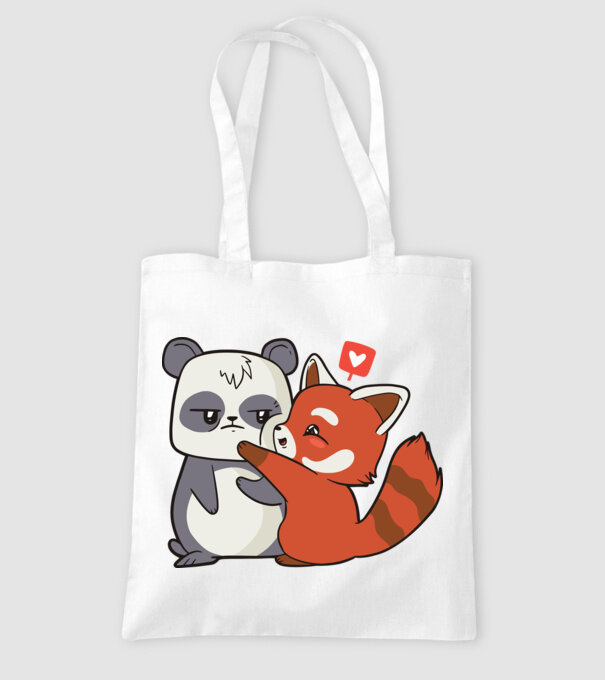Panda drăguț Dragoste model alb pe tricou