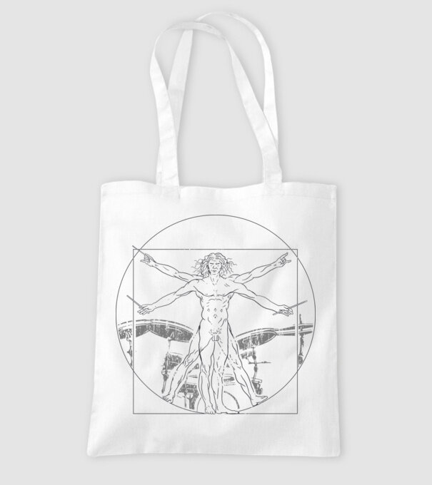 Da Vinci tobe model alb pe tricou