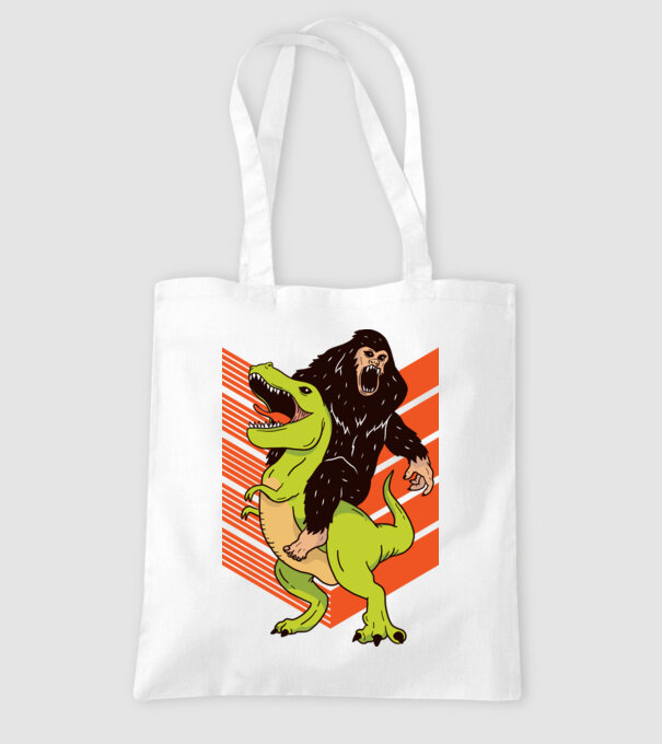 Dinozaur Yeti model alb pe tricou