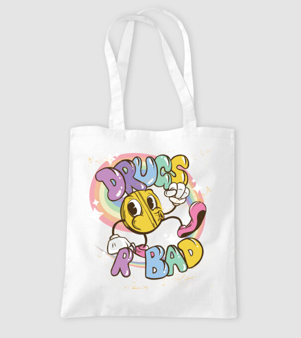Drugs are Bad - Drogurile sunt rele pentru prevenire model alb pe tricou