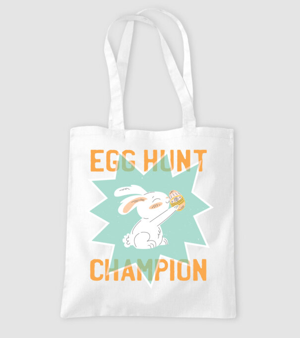 Egg Hunt Champion Campion la vânătoare de ouă model alb pe tricou