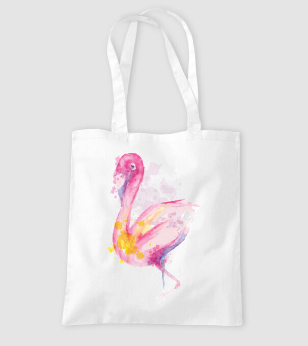 Flamingo Pictură model alb pe tricou