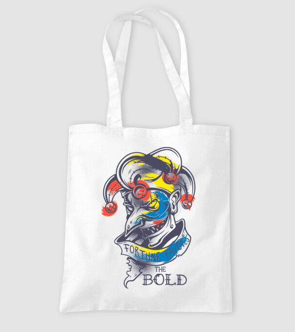 Fortune favours the Bold model alb pe tricou