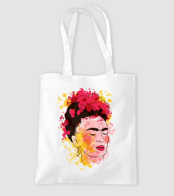 Frida Kahlo model alb pe tricou