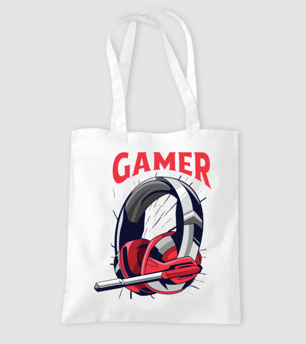 Căști Gamer model alb pe tricou