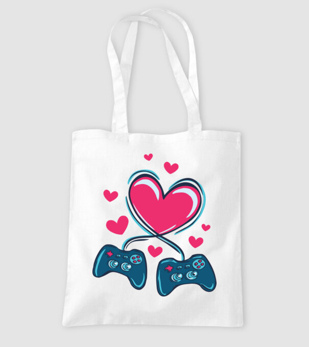 Dragoste Gamer model alb pe tricou