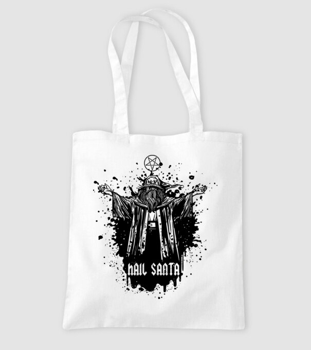 Hail Santa model alb pe tricou