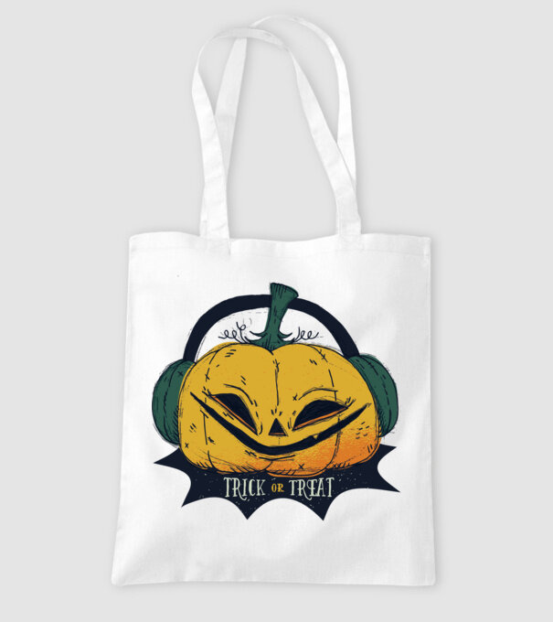 Dovleac Halloween model alb pe tricou