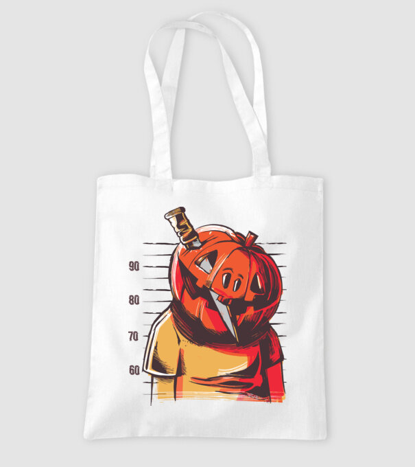 Halloween cap de dovleac închisoare model alb pe tricou