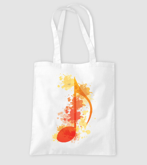 Notă muzicală model alb pe tricou