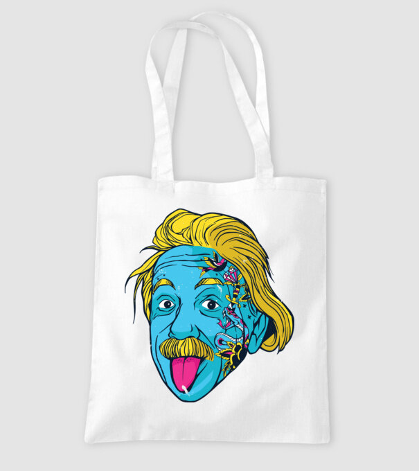 Hippy Albert Einstein model alb pe tricou