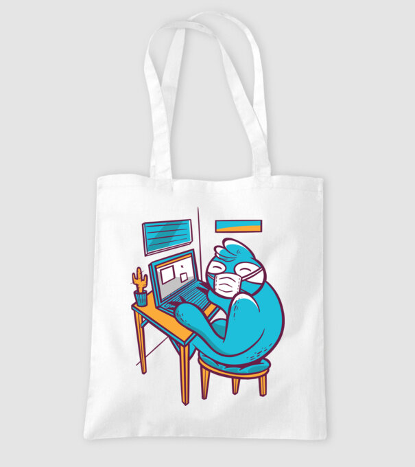 Leneș Home Office model alb pe tricou