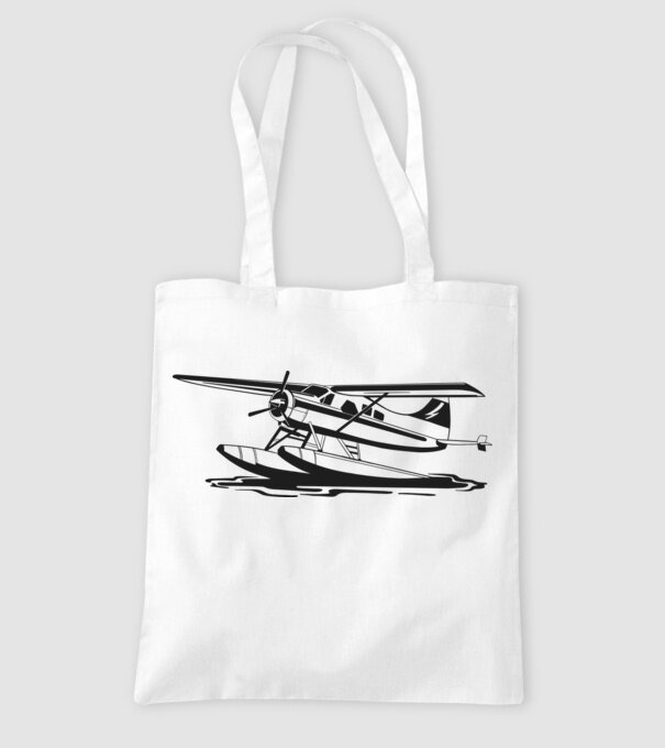 Hydroplane avion model alb pe tricou