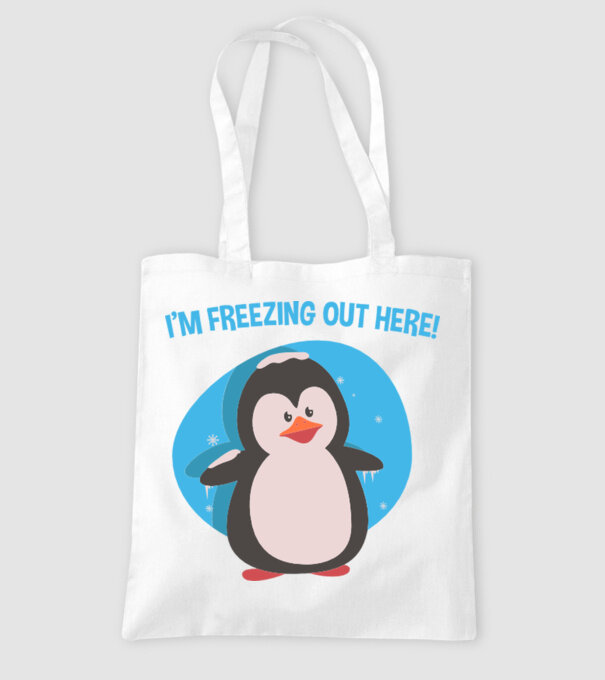 'I''m freezing out here' model alb pe tricou