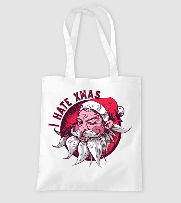 I Hate Xmas model alb pe tricou