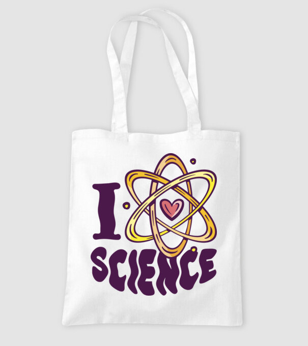 I Love Science știință model alb pe tricou