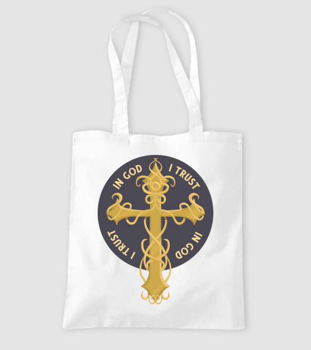 In God We Trust model alb pe tricou