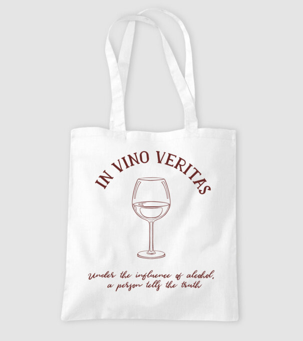 In Vino Veritas - Adevărul este în vin model alb pe tricou