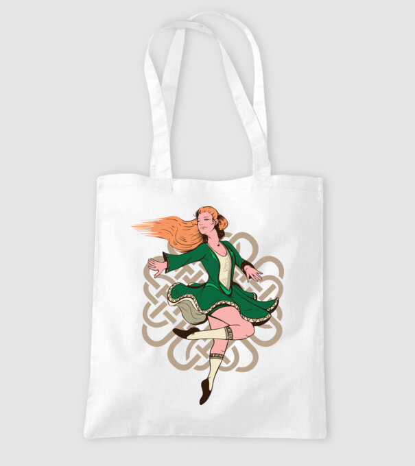 Femeile Dansatoare irlandeză model alb pe tricou