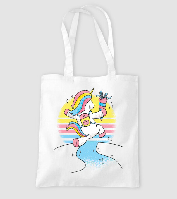Unicorn școlar model alb pe tricou