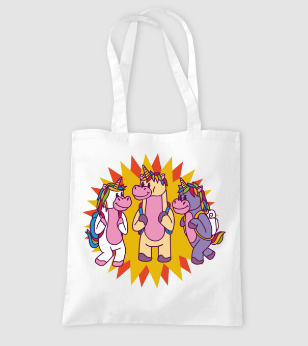 Unicorni școlari model alb pe tricou
