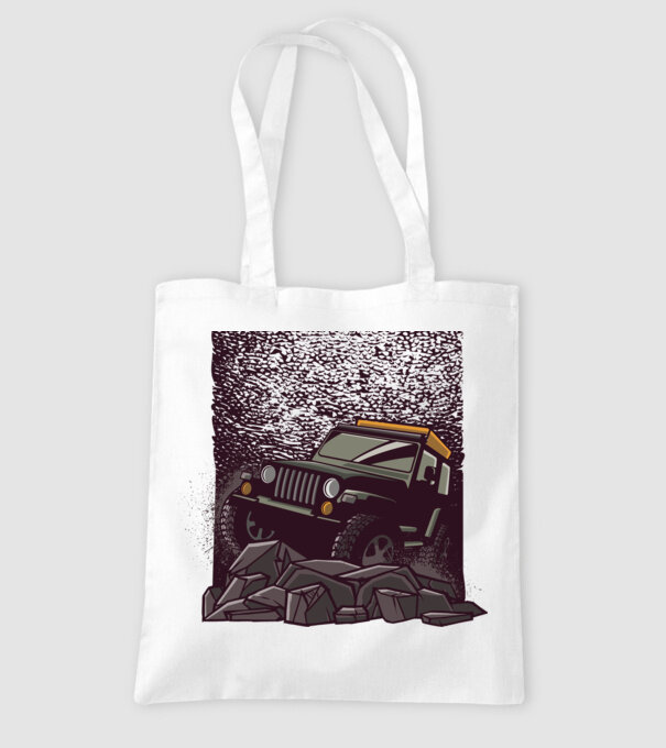 Jeep Offroad model alb pe tricou
