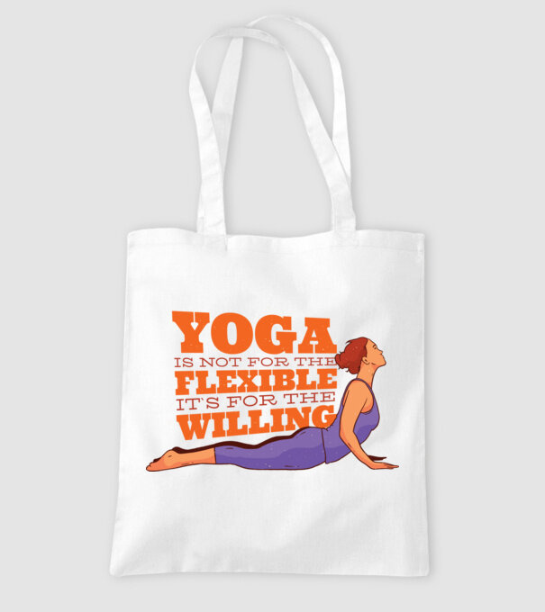 yoga perseverență model alb pe tricou