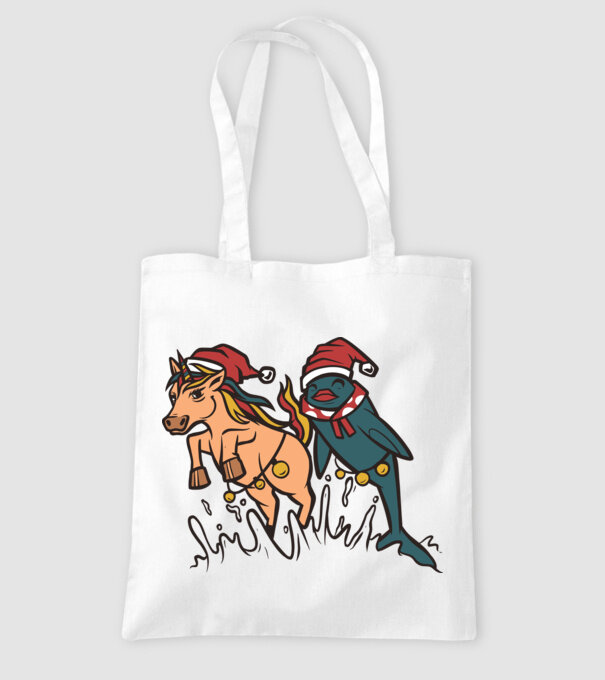 Animale de Crăciun model alb pe tricou