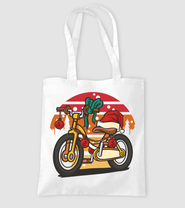 Bicicletă de Crăciun model alb pe tricou