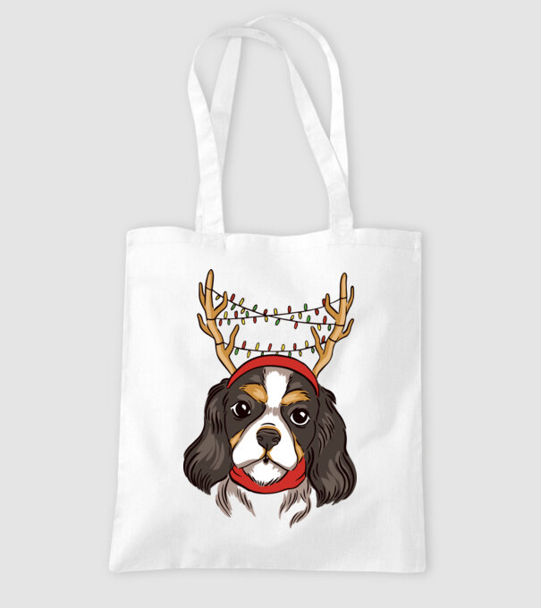 Cavalier de Crăciun model alb pe tricou