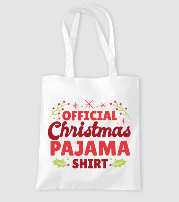Pijama de Crăciun model alb pe tricou