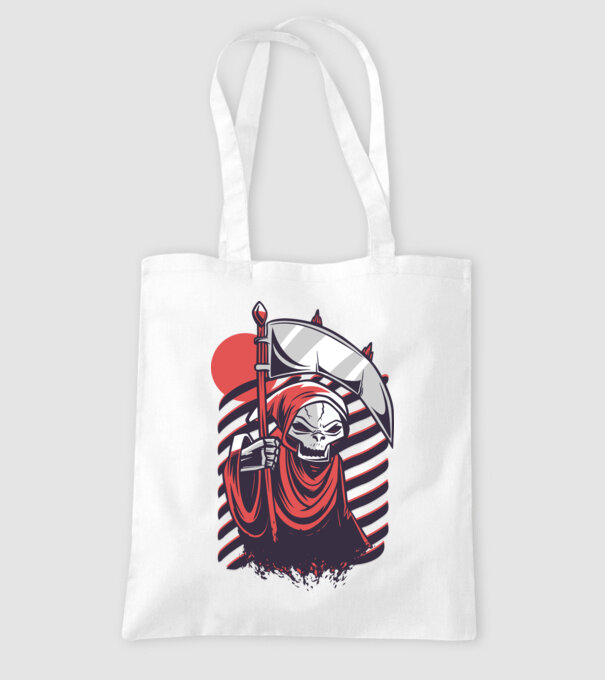 Moartea - Grim Reaper model alb pe tricou